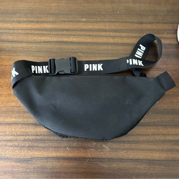 Pink Black Mesh Belt Bag - Picture 3 of 7